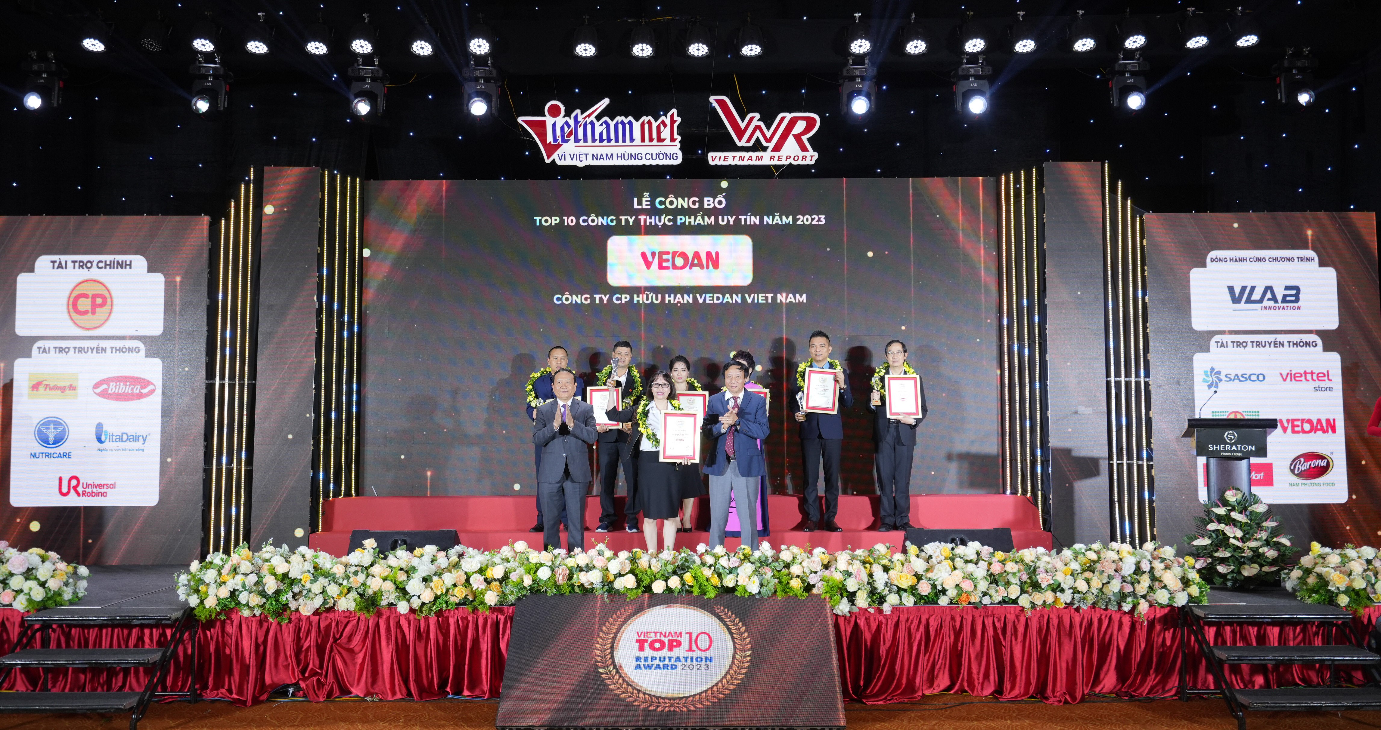 Vedan Việt Nam vinh dự đạt chứng nhận “Top 10 Công ty Thực phẩm uy tín năm 2023”